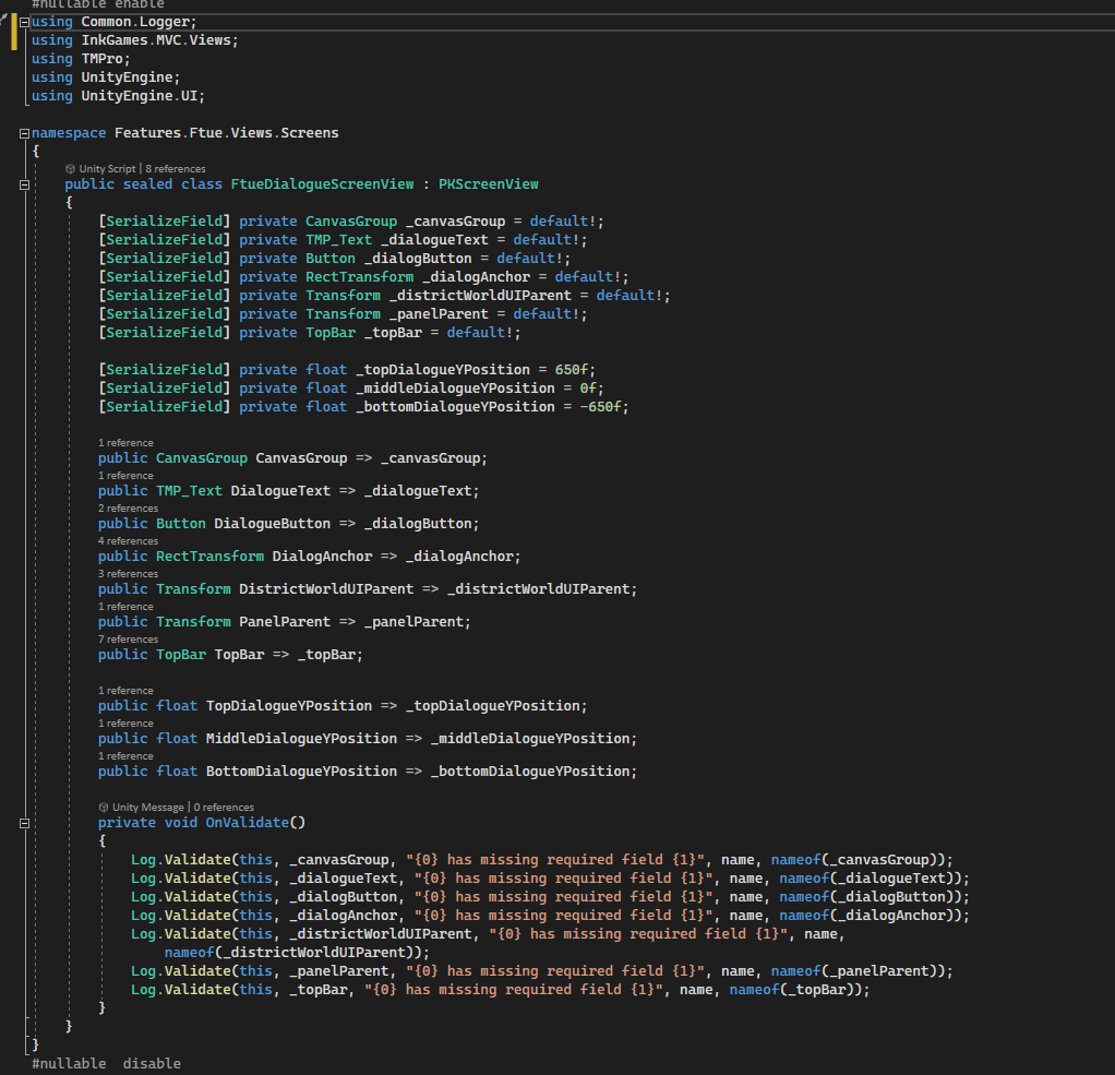 Screen View Code